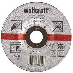 Диск отрезной Wolfcraft по металлу изогнутый, 5 шт. Ø 115 x 2,5 x 22,23 мм