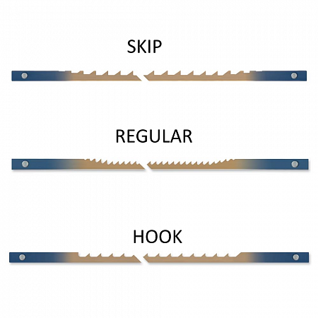 Пилки лобзиковые Pegas со штифтами Pinned Skip (0.25*2, 130мм, 18.5tpi, 6шт)