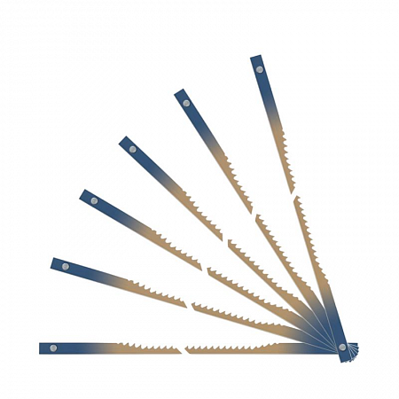 Пилки лобзиковые Pegas со штифтами Pinned Regular (0.5*3, 130мм, 10tpi, 6шт)