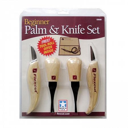 Набор резчицкий Flexcut Palm & Knife Set, 2 ножа + 2 резца