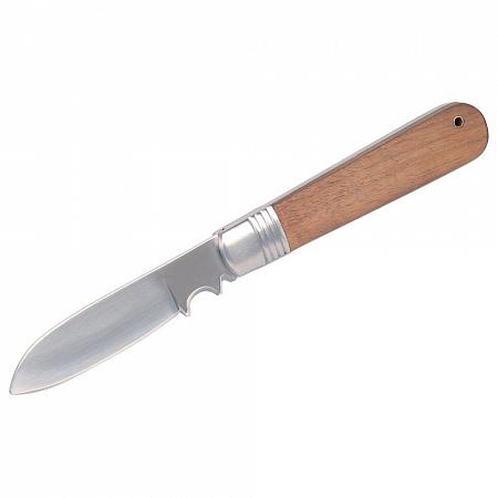 Нож Wolfcraft для зачистки проводов, с деревянной ручкой