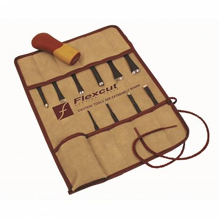Набор резчицкий Flexcut Craft Carver Set, 11 предметов (10 клинков  + рукоять)