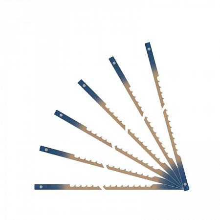 Пилки лобзиковые Pegas со штифтами Pinned Hook (0.5*3, 130мм, 7tpi, 6шт)